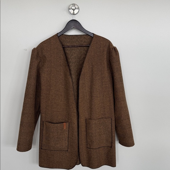 Brown Knit Cardigan with Belt - Picture 4 of 5